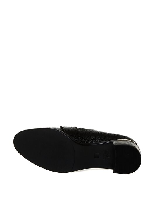 Pierre Cardin Logo Baskılı Yuvarlak Tokalı Siyah Kadın Topuklu Ayakkabı 3