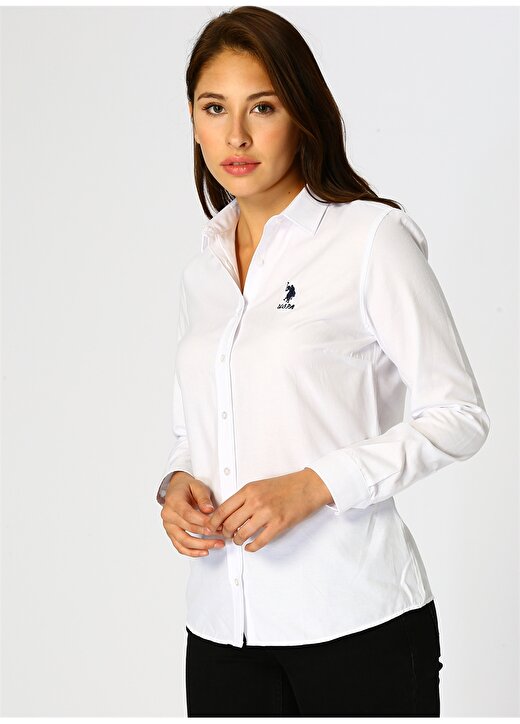 U.S. Polo Assn. Slim Fit Beyaz Gömlek 3