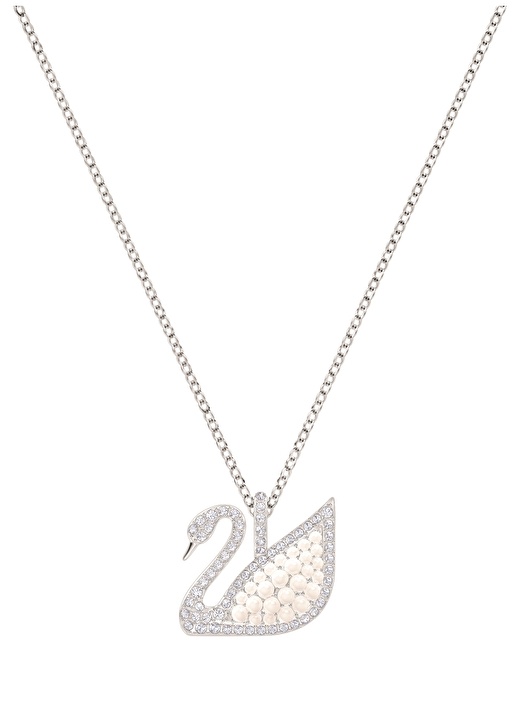 Swarovski 5411791 Iconic Swan Beyaz Rodyum Kaplama Kolye 1