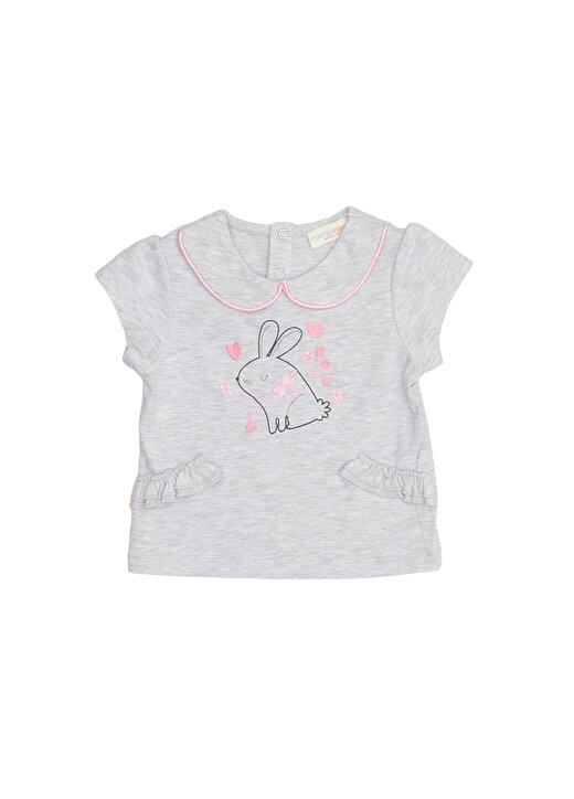 Mammaramma Gri Kız Bebek T-Shirt 1