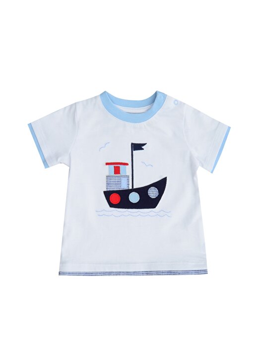 Mammaramma SAL014 Beyaz Erkek Bebek T-Shirt 1