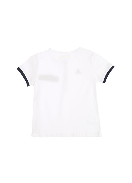 Mammaramma Düğme Detaylı Gemi Baskılı Beyaz Çocuk T-Shirt 2