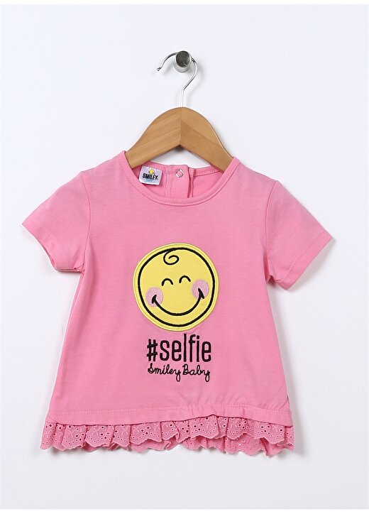 Mammaramma Pembe Kız Bebek T-Shirt SMILEY-1 1
