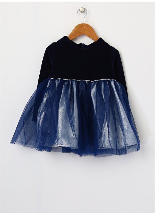 Mammaramma Mavi Etekli Siyah Çocuk Elbise 1