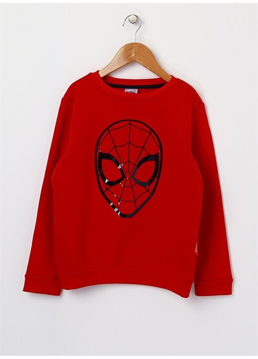 Limon Erkek Çocuk Spider-Man Baskılı Kırmızı Sweatshirt 1