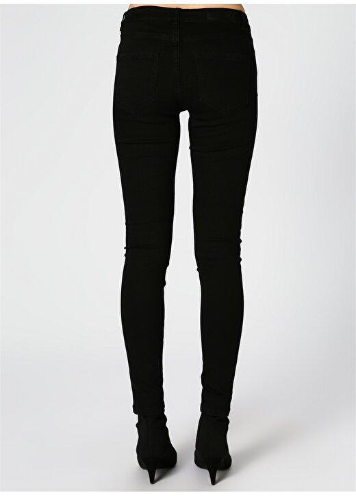 Vero Moda Slim Fit Gri-Siyah Kadın Denim Pantolon 4