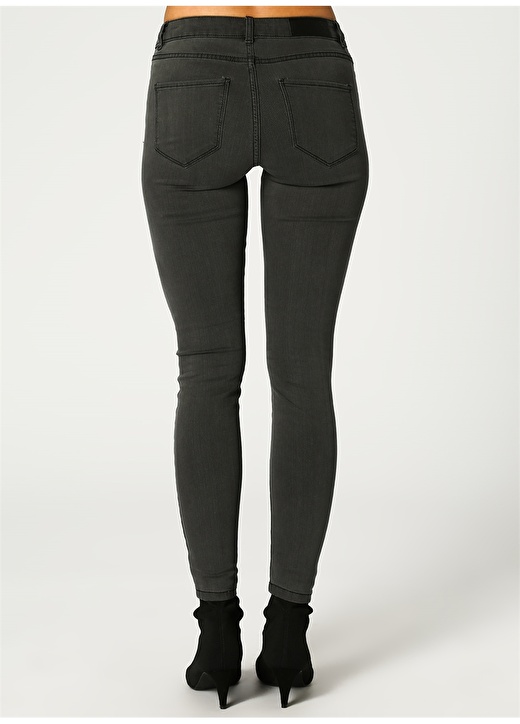 Vero Moda Slim Antrasit Denim Pantolon 3