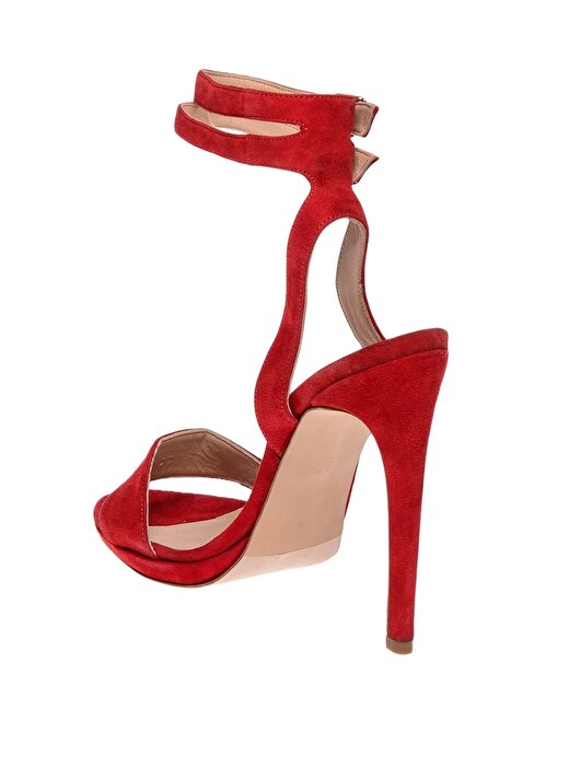 House Of Camellia Yüksek Topuk Yüksek Topuk Gerçek Deri Kırmızı Kadın Düz Ayakkabı 3