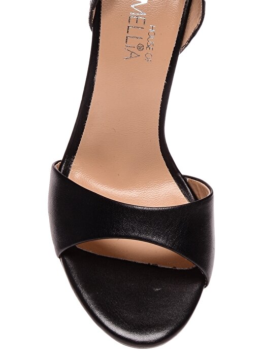 House Of Camellia 61ALA KH61-519 AYA Yüksek Topuk Deri Siyah Kadın Düz Ayakkabı 4