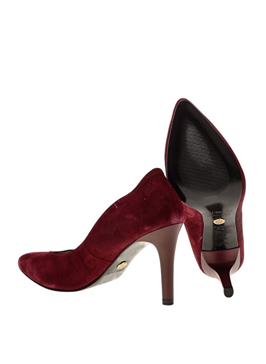 Divarese Klasik Süet Topuklu Kırmızı Kadın Ayakkabı 2