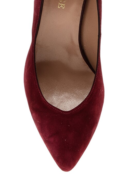 Divarese Klasik Süet Topuklu Kırmızı Kadın Ayakkabı 4