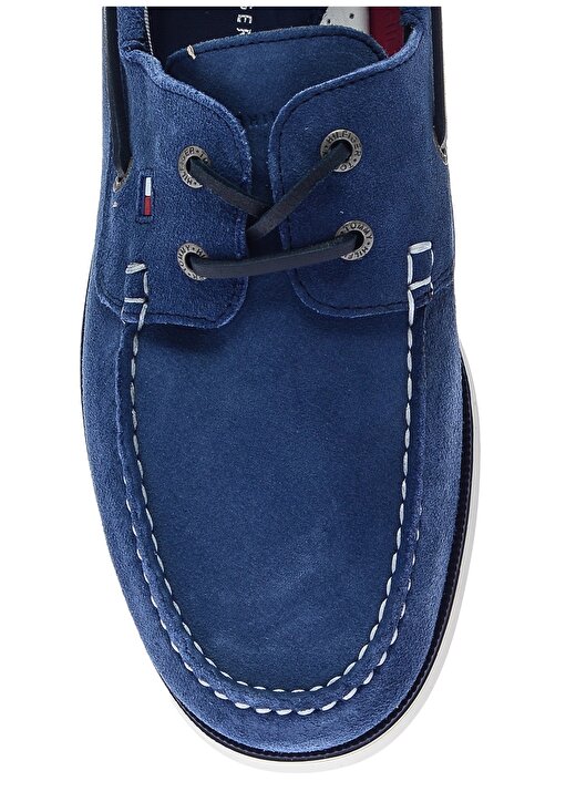 Tommy Hilfiger Erkek Mavi Klasik Ayakkabı 4