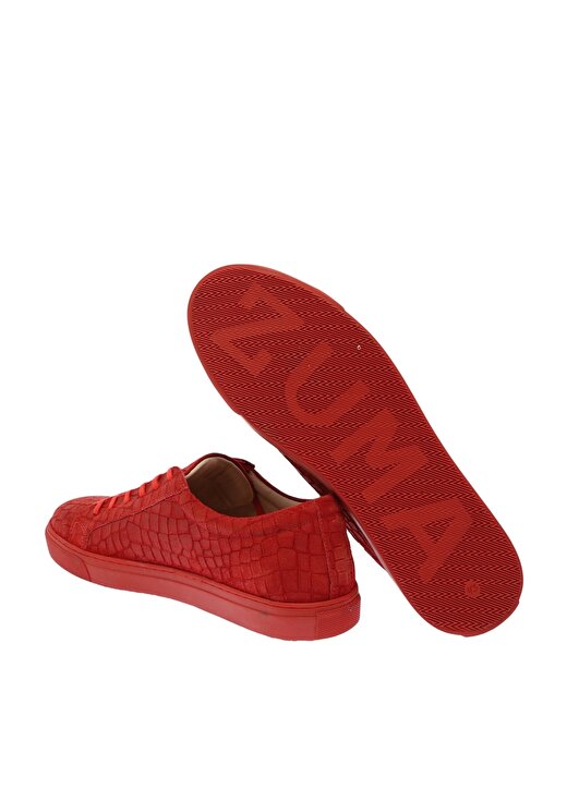 Zuma Erkek Kırmızı Deri Klasik Ayakkabı 3