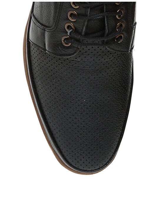 Cotton Bar Erkek Deri Siyah Klasik Ayakkabı 4