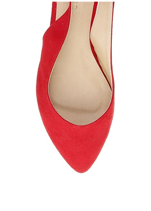 Fabrika Kadın Kırmızı Süet Düz Ayakkabı 4