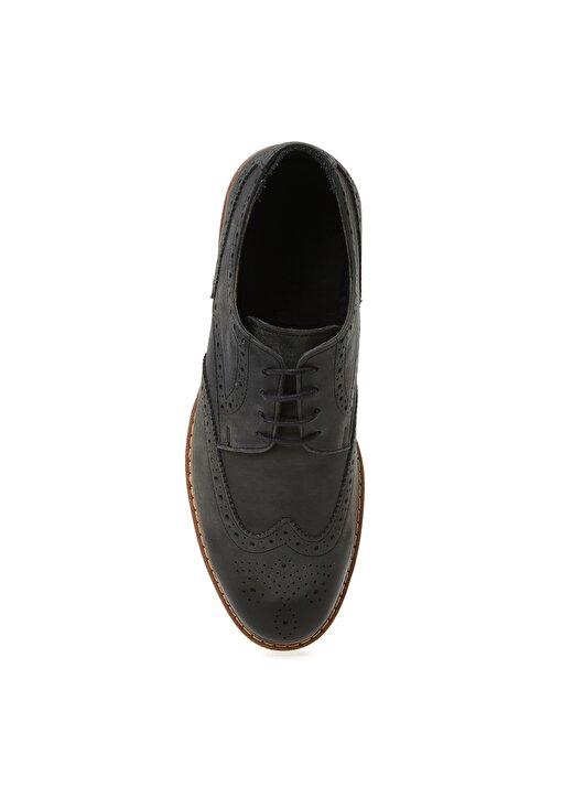 Fabrika Erkek Siyah Deri Klasik Ayakkabı 4