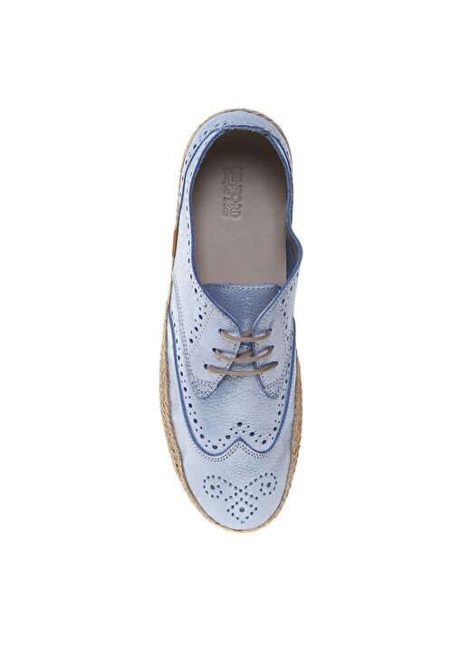 Penford Kadın Deri Mavi Düz Ayakkabı 3