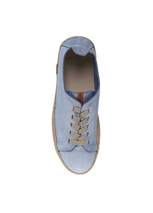Penford Düz Deri Mavi Kadın Ayakkabı 4