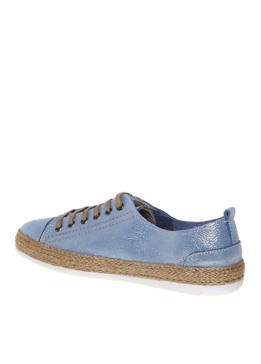 Penford Kadın Deri Mavi Düz Ayakkabı 2