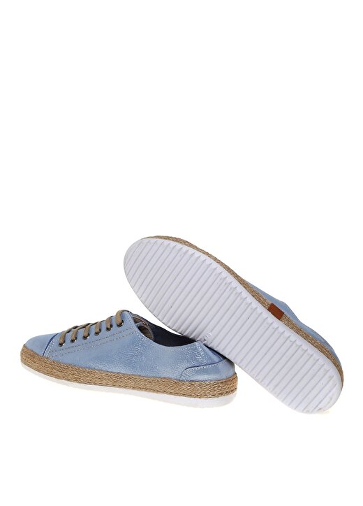 Penford Kadın Deri Mavi Düz Ayakkabı 3