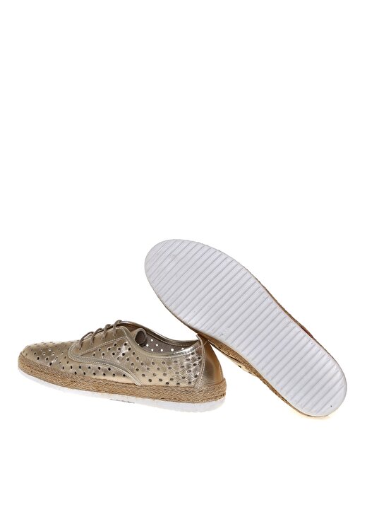 Penford Düz Deri Gold Kadın Ayakkabı 3