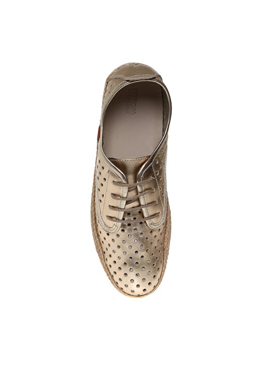 Penford Düz Deri Gold Kadın Ayakkabı 4