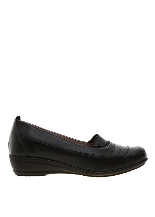 Penford Kadın Deri Siyah Düz Ayakkabı 1