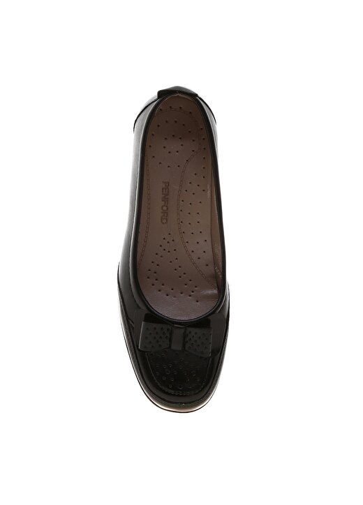 Penford Kadın Deri Siyah Düz Ayakkabı 4