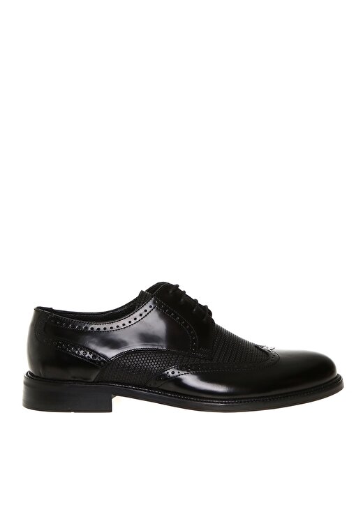 Greyder Erkek Deri Siyah Klasik Ayakkabı 1