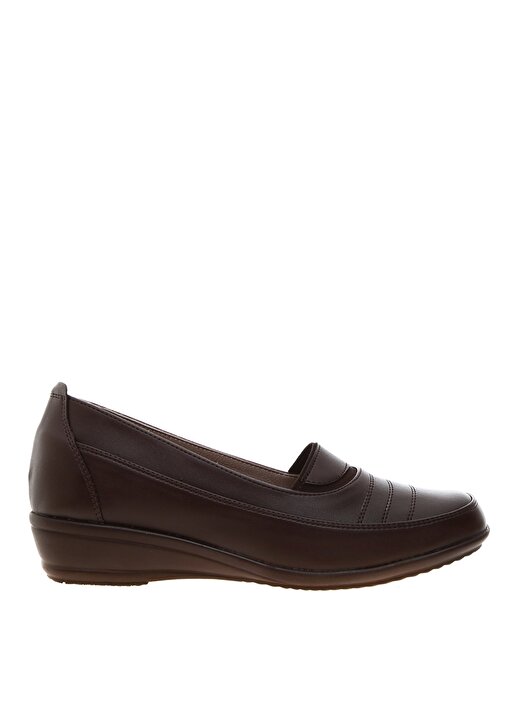 Penford Kadın Deri Kahverengi Düz Ayakkabı 1