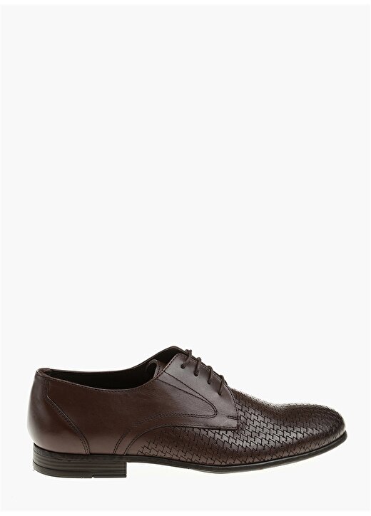 Divarese Bağcıklı Deri Desenli Kahverengi Erkek Ayakkabı 1
