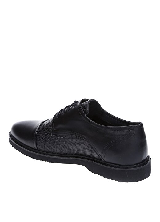 Cotton Bar Deri Siyah Klasik Ayakkabı 2