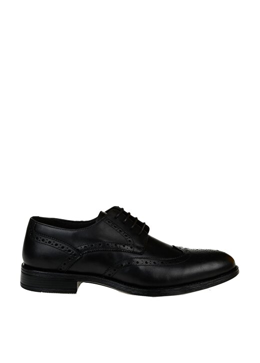 Cotton Bar Deri Siyah Klasik Ayakkabı 1
