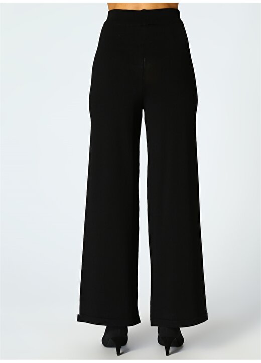 Beymen Studio Geniş Kesim Şeritli Siyah Pantolon 4