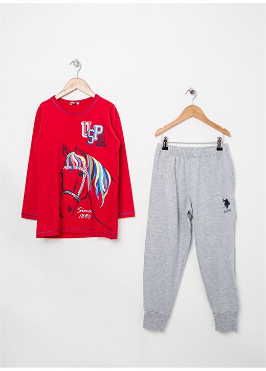 U.S. Polo Assn. Kırmızı Pijama Takımı 1