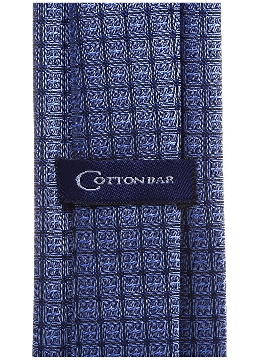 Cotton Bar Desenli Mavi Kravat 2
