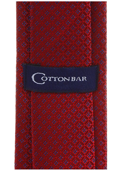 Cotton Bar Desenli Kırmızı Kravat 2