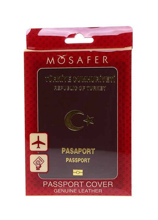 Mosafer Hakiki Deri Klasik Lacivert Pasaport Kılıfı 1