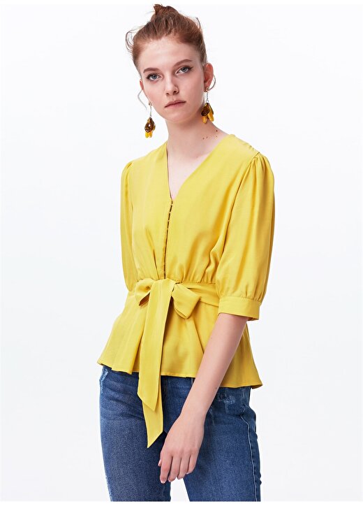 İpekyol Sarı Kadın Bluz 2