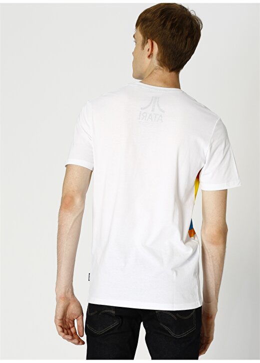 Only & Sons Renkli Çizgili Beyaz T-Shirt 4