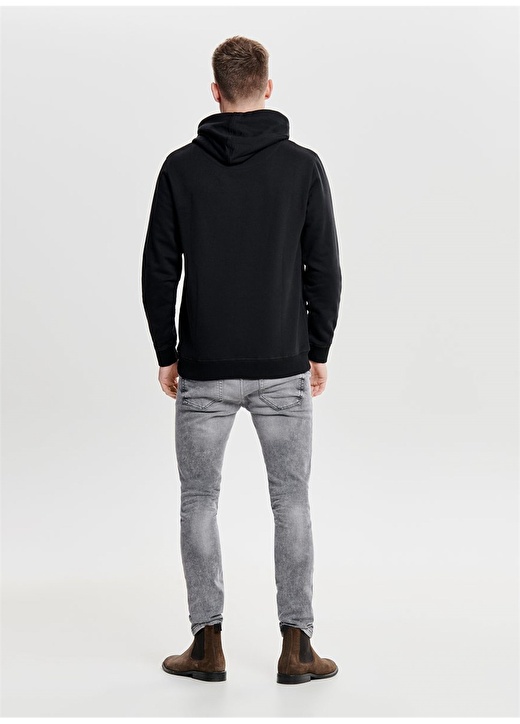 Only & Sons Siyah Erkek Sweatshırt 3