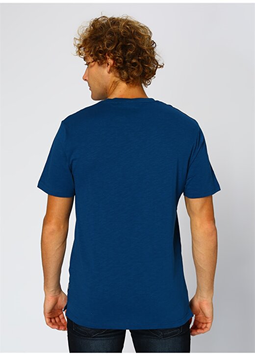 Only & Sons Baskılı Saks Mavisi T-Shirt 4