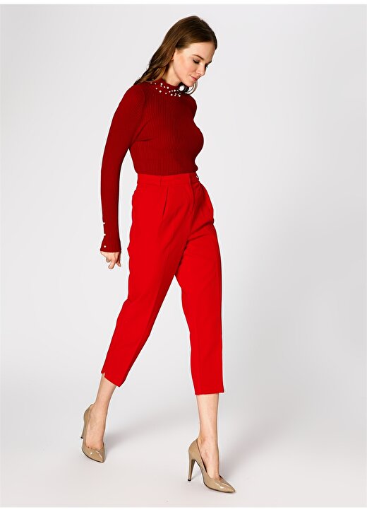 Koton Kırmızı Kadın Pantolon 2