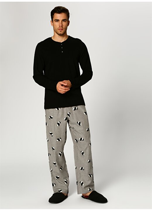 Roly Poly Siyah Erkek Pijama Takımı 2