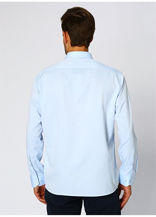Pierre Cardin Regular Fit Klasik Yaka Düz Açık Mavi Erkek Gömlek G021GL004.701069 4