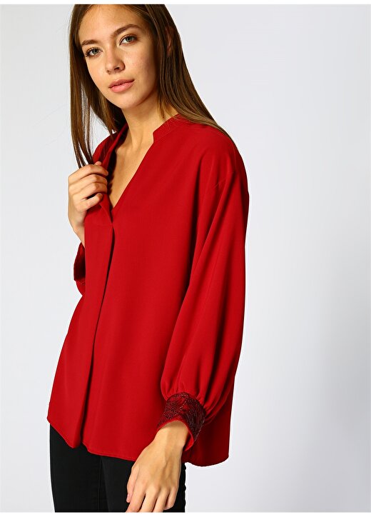 Selen Kırmızı Kadın Bluz 1