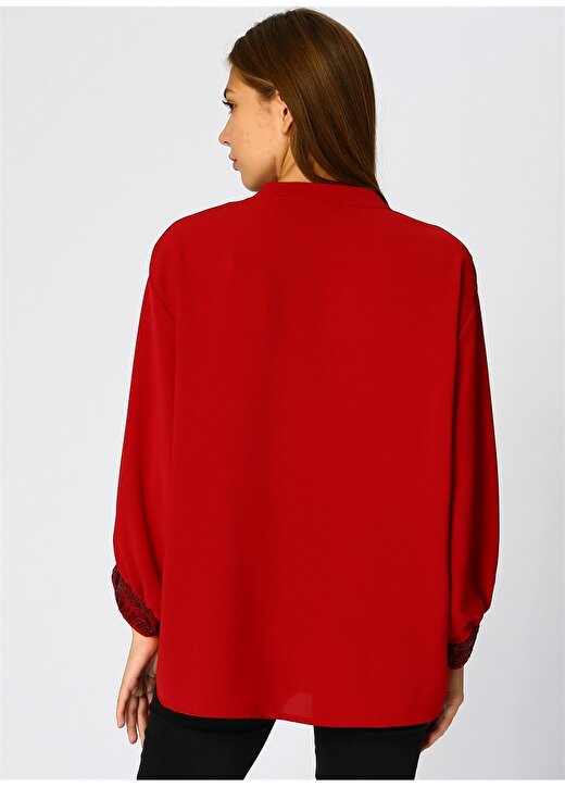 Selen Kırmızı Kadın Bluz 4