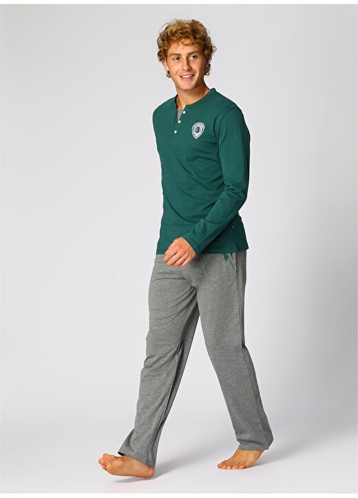 U.S. Polo Assn. Yeşil Erkek Pijama Takımı 2