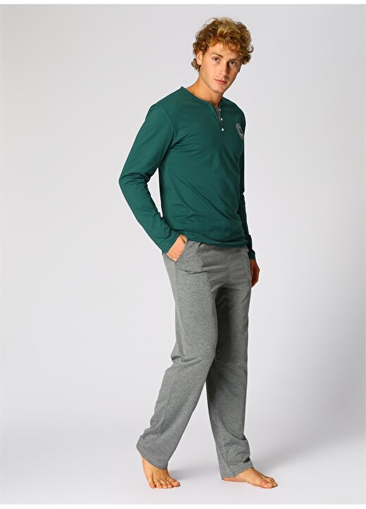 U.S. Polo Assn. Yeşil Erkek Pijama Takımı 3