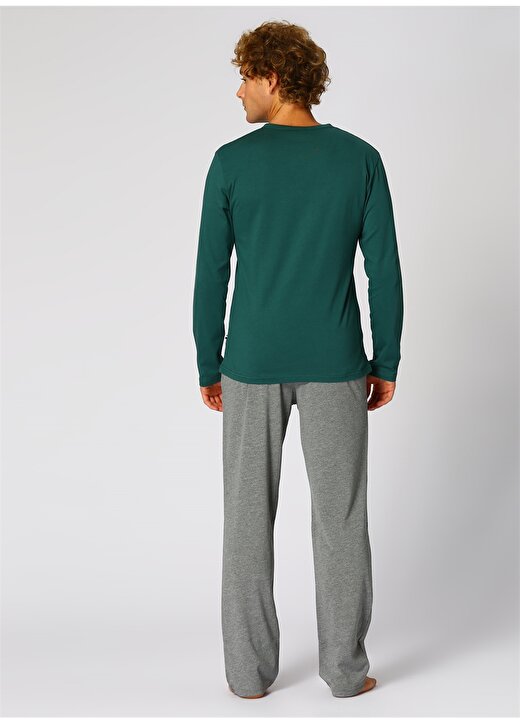 U.S. Polo Assn. Yeşil Erkek Pijama Takımı 4